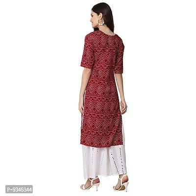 Stylish Straight Multicoloured Printed Crepe Kurta For Women Combo Pack Of 2-thumb3