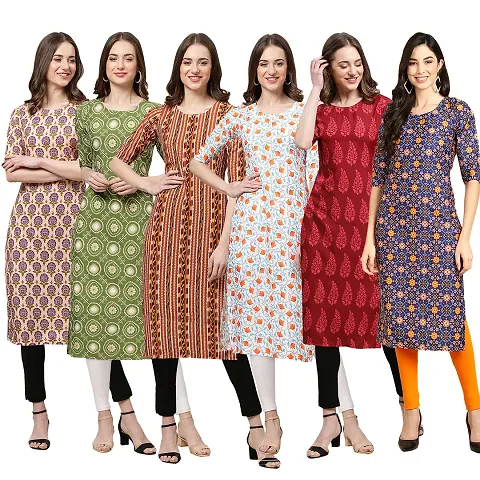 Gorgeous Straight Crepe Kurta For Women Combo Pack Of