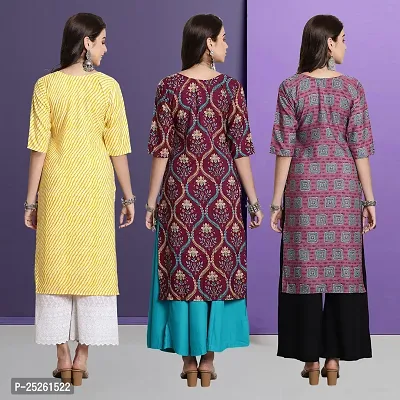 Stylish Fancy Designer Crepe Printed Kurta For Women Combo Of 3-thumb2