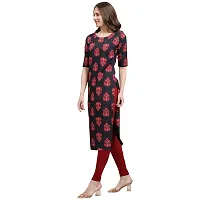 Fashionable Straight Multicoloured Printed Crepe Kurta For Women Combo Pack Of 2-thumb2