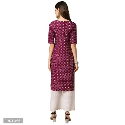 Fashionable Straight Multicoloured Printed Crepe Kurta For Women Combo Pack Of 4-thumb3