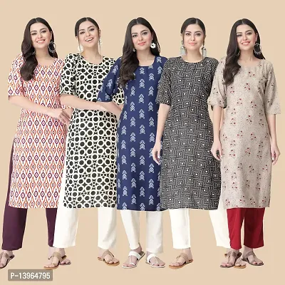 Classic Crepe Printed Kurtis Combo For Women-thumb0