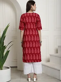 Stylish Crepe Printed Stitched Kurta For Women-thumb2