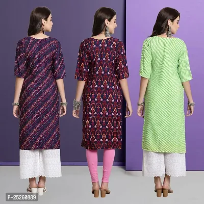 Stylish Fancy Designer Crepe Printed Kurta For Women Combo Of 3-thumb2