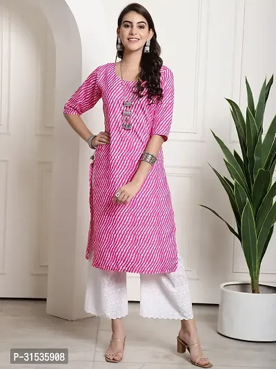 Elegant Crepe Leheriya Kurta For Women And Girls-thumb2