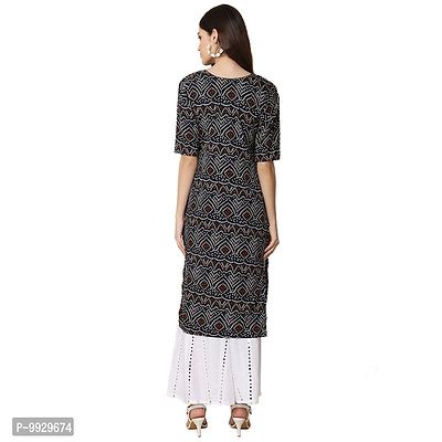 Women Crepe Digital Printed Straight Kurti  Pack of 3-thumb5