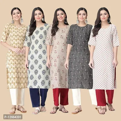 Classic Crepe Printed Kurtis Combo For Women-thumb2