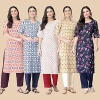 Classic Crepe Printed Kurtis Combo For Women-thumb1