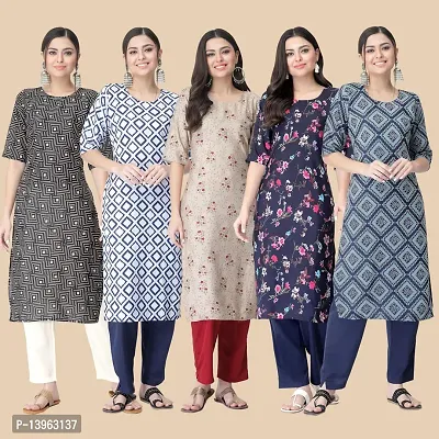 Classic Crepe Printed Kurtis Combo For Women