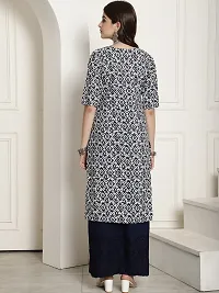 Stylish Crepe Printed Stitched Kurta For Women-thumb2