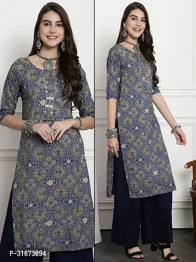 Fancy Crepe Printed Kurtas For Women-thumb0