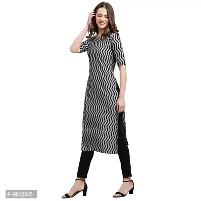 Fashionable Straight Multicoloured Printed Crepe Kurta For Women Combo Pack Of 2-thumb3