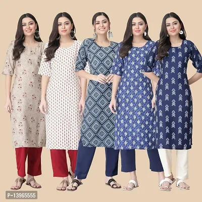 Classic Crepe Printed Kurtis Combo For Women