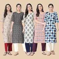 Classic Crepe Printed Kurtis Combo For Women-thumb1