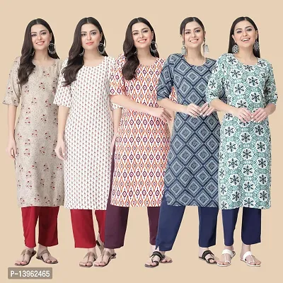 Classic Crepe Printed Kurtis Combo For Women