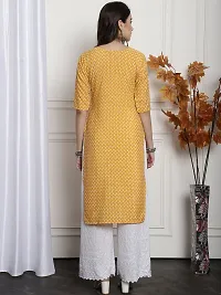 Stylish Yellow Crepe Printed Kurta For Women-thumb2