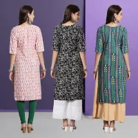 Stylish Fancy Designer Crepe Printed Kurta For Women Combo Of 3-thumb1