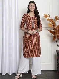 Elegant Crepe Self Design Kurta For Women And Girls-thumb1