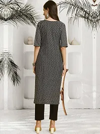 Stylish A-Line Black Printed Crepe Kurta Bottom Set For Women-thumb2