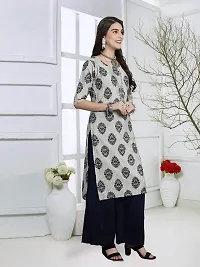 Stylish Grey Crepe Kurta For Women-thumb3