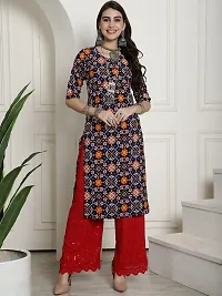 Fancy Crepe Printed Kurtas For Women-thumb1