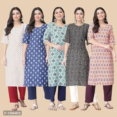 Classic Crepe Printed Kurtis Combo For Women