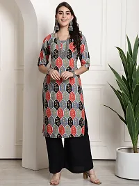 Fancy Crepe Printed Kurtas For Women-thumb1