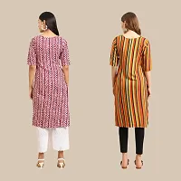 Multicoloured Crepe Printed Kurtas For Women-thumb1