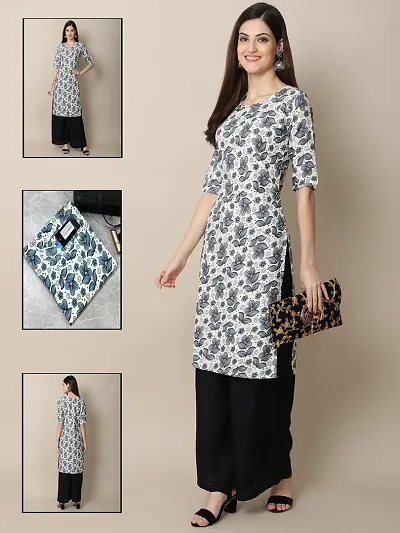 Elegant Crepe Straight Kurta For Women