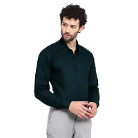Stylish Olive Cotton Solid Long Sleeve For Men-thumb1