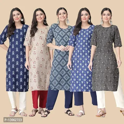 Classic Crepe Printed Kurtis Combo For Women