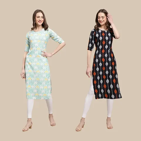 Fancy Combo of 2 Crepe Kurti