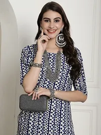 Stylish Crepe Printed Stitched Kurta For Women-thumb3