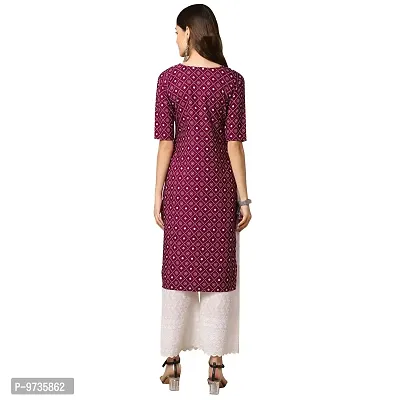 Fashionable Straight Multicoloured Printed Crepe Kurta For Women Combo Pack Of 4-thumb4