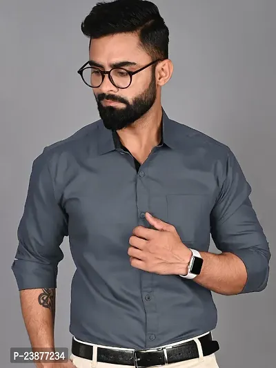 Stylish Men Cotton Long Sleeve Formal Shirt-thumb0