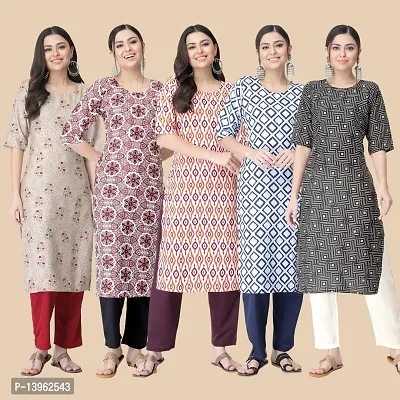 Classic Crepe Printed Kurtis Combo For Women