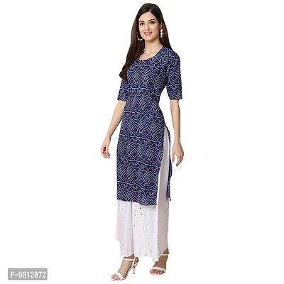 Fashionable Straight Multicoloured Printed Crepe Kurta For Women Combo Pack Of 2-thumb4