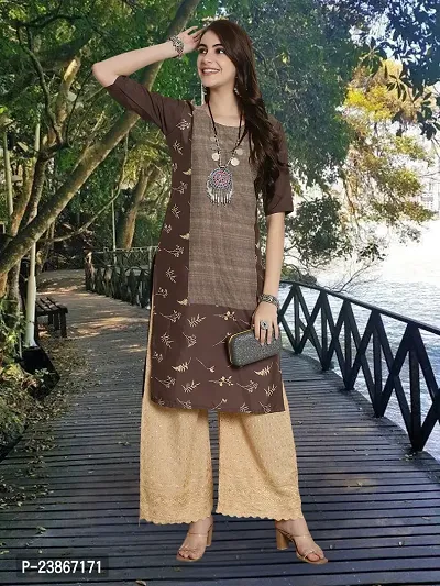 Stylish American Crepe Stitched Kurta For Women