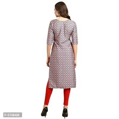 Fashionable Straight Multicoloured Printed Crepe Kurta For Women Combo Pack Of 4-thumb4