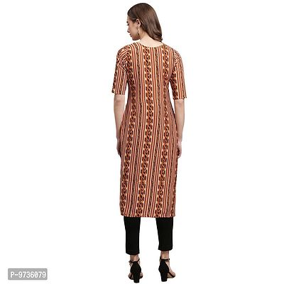 Fashionable Straight Multicoloured Printed Crepe Kurta For Women Combo Pack Of 4-thumb4