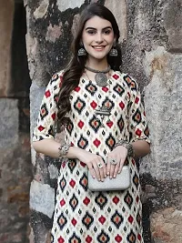 Stylish Crepe Printed Stitched Kurta For Women-thumb3