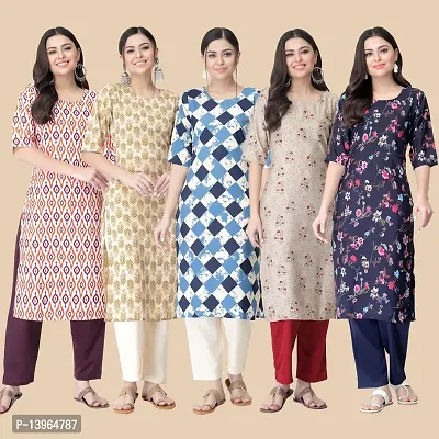 Classic Crepe Printed Kurtis Combo For Women