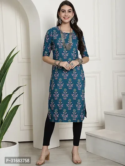 Fancy Crepe Printed Kurtas For Women-thumb2