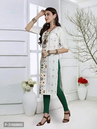 Stylish White Crepe Kurta For Women-thumb3