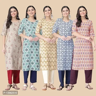 Classic Crepe Printed Kurtis Combo For Women