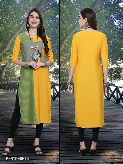 Elegant Crepe Printed Kurta For Women And Girls