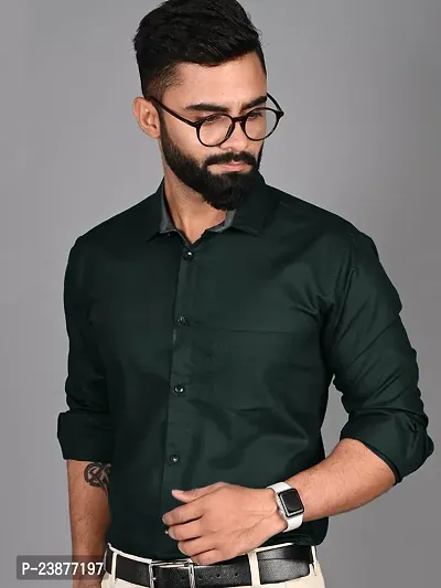 Stylish Men Cotton Long Sleeve Formal Shirt-thumb3