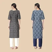 Classic Crepe Printed Kurtis For Women Combo Pack Of 2-thumb1