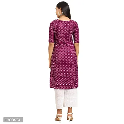 Women Crepe Digital Printed Straight Kurti  Pack of 3-thumb4