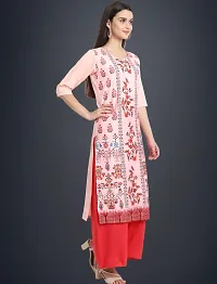 Elegant American Crepe Pink Printed 3/4 Sleeve Kurta For Women-thumb2